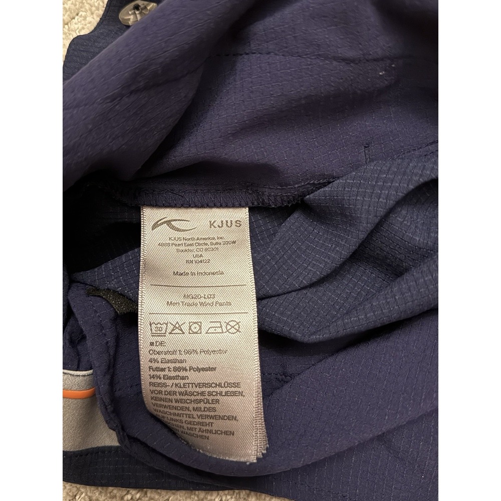 KJUS Blue Tailored Fit Regular Stretch Zip Fly Men Trade Wind Pants W35 L32 - Picture 7 of 8